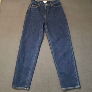 H&M Straight Leg Jeans Womens 6 Blue High Rise 100% Cotton Denim
